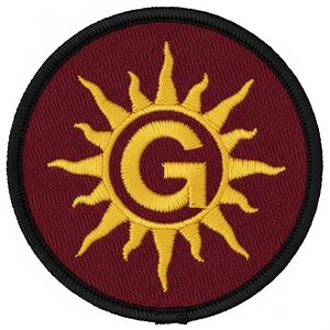 Parche Masónico Triángulo Sol Radiante Azul Marino Dorado Bordado Redondo Insignia de la Sociedad Fraternal Simbología Accesorio de Uniforme - Product Image 6