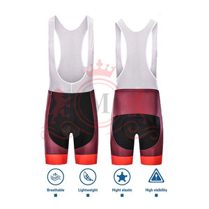 Ensemble maillot et short de cyclisme pour homme, design dégradé rouge et blanc, dos en maille respirante pour adultes - Product Image 3