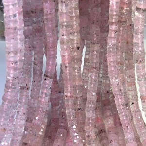 Natural Lepidocrocite Black Dot Quartz Heishi Disc Gemstone Beads 16Inch Lepidocrocite Flat Spacers Faceted Gemstone Beads 6.5mm - Product Image 5