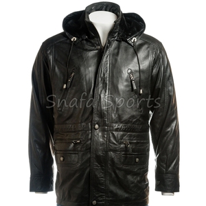 Winter Outdoor Warm Thick Fox Fur <b>Long</b> Shearling <b>Leather</b> <b>Jacket</b> For Men With Custom Made Design Logo In Wholesale - Product Image 2
