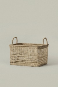 Set Of 3 <b>Rectangular</b> Seagrass <b>Basket</b> with Handles Handmade Storage <b>Basket</b> Wholesale eco-friendly Made in Viet Nam - Product Image 5