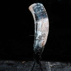 Best Quality Engraved Viking <b>Drinking</b> <b>Horn</b> for Export Sale - Product Image 4