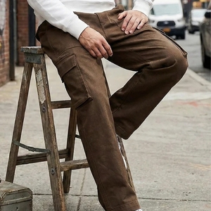 Pantalones de Verano para Hombre, de Alta Calidad, Ligeros, Transpirables, de Color Sólido, Estilo Vintage, Nueva Moda, Venta Caliente, Ropa Urbana - Product Image 1