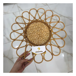 Traditional Vietnamese Round Rattan Eco-Friendly Handmade Natural Woven <b>Placemat</b>/Table Mat From Hanoi Wholesale Export Supplier - Product Image 6