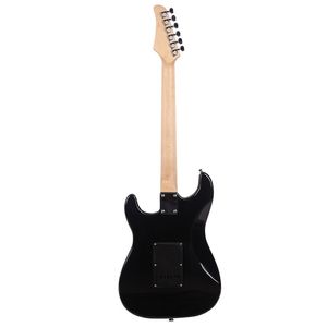 Guitare acoustique électrique ST élégante de 39 pouces, pickguard noir, haute qualité, prix abordable, corps en acrylique noir, palissandre bleu foncé - Product Image 5