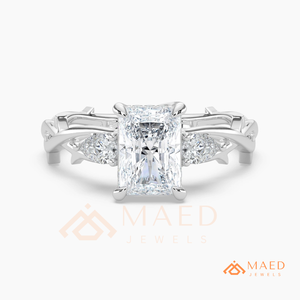 925 Sterling <b>Silver</b> <b>Emerald</b> Cut Moissanite Engagement <b>Ring</b> Vintage Bridal Wedding Jewelry USA Gift Women - Product Image 5