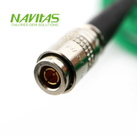 Câble de connecteur électronique personnalisé BNC Mini DIN 1.0 2.3, assemblage de fil de cuivre nu 23 AWG 2.049 Navitas