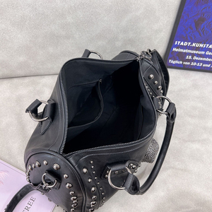 Personalized Punk PU Leather Crossbody Tote <b>Handbag</b> with Skull Design <b>Large</b> Capacity for <b>Women</b> Daily Use - Product Image 5