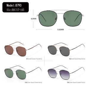 Gafas de Sol Polarizadas de Metal con Lentes TAC de Color Degradado, Doble Puente y Montura Completa para Viajes y Actividades al Aire Libre - Product Image 3