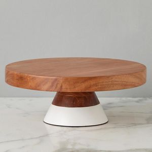 Trending design Round Wood <b>Cake</b> <b>Stand</b> Handmade Pedestal Dessert Display for Wedding Birthday Party Home Hotel - Product Image 2