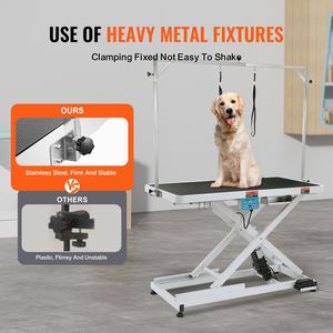 Tavolo da Toelettatura Elettrico Professionale per Animali Domestici da 50 Pollici, Regolabile in Altezza, Antiscivolo, con Braccio e Alimentazione a Batteria per Cani di Taglia Grande - Product Image 3