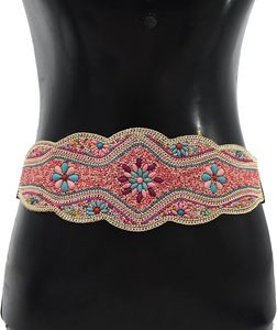 Ceinture brodée pour femmes, prix abordable, ceinture ethnique faite à la main, broderie pour sari, lehenga, robe et tenue de soirée - Product Image 5