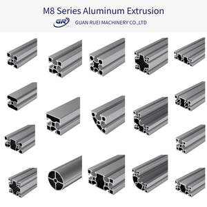 Service de découpe d'extrusions en alliage d'aluminium M8 - Conception modulaire de forme carrée pour l'automatisation industrielle et les systèmes de convoyage Fabriqué à Taïwan - Product Image 1