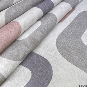 Diseño de patrón geométrico de estilo versátil con tecnología de impresión digital de alto efecto opaco para cortinas y cenefas - Product Image 2