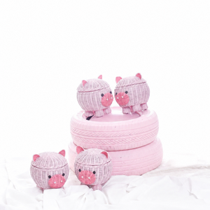 Adorable Pig Toy <b>Storage</b> <b>Basket</b> Woven Rattan Kids Room Furniture Nursery Room Organizer For Books And Toys Trendy Wholesale - Product Image 1