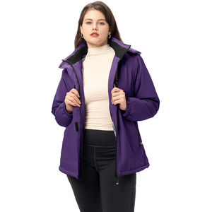Chaqueta Cortavientos de Invierno para Mujer, Personalizada, de Alta Calidad, Transpirable, Impermeable, Resistente al Viento, de Lona Cruda y Nailon, al por Mayor - Product Image 3