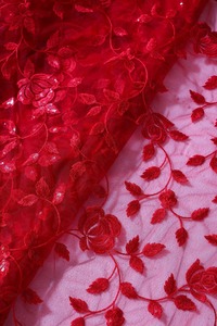 Pearl Embroidered <b>Sequin</b> Net Fabric Luxury Double Layer Gauze Lace <b>Material</b> for Wedding Dress Evening Wear Apparel - Product Image 1