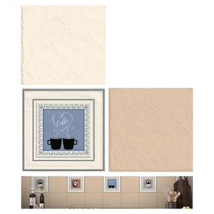 Décoration murale en porcelaine émaillée sculptée anti-rayures 300x300 |   Carreaux de rénovation texturés de luxe pour les halls commerciaux et les espaces publics - Product Image 2