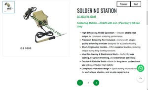 Station de soudage AC220, outils de bijouterie, fer à souder de précision, stylo compact, unité de contrôle de la chaleur pour l'électronique | Numéro d'article GS-3003 - Product Image 3