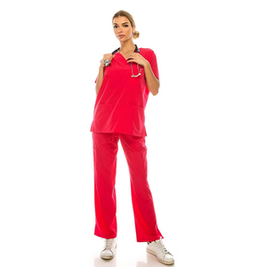 Hospital Uniform Medical <b>Scrubs</b> <b>Set</b> for Nurses Women Men Breathable Comfortable 100% Cotton Customized Color Logo - Product Image 5