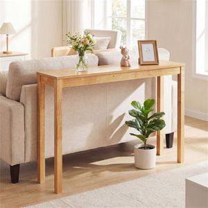 48\" Solid Wood Leg <b>Console</b> <b>Table</b> Narrow Farmhouse Style Entryway <b>Table</b> for Hallway and <b>Sofa</b> Natural Color - Product Image 2