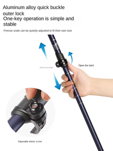Modern Hiking Stick Outdoor Folding Trekking <b>Pole</b> Telescopic Tourist Walking Stick Crutch Dericsson Ultra-<b>Light</b> Aluminum Alloy - Product Image 3