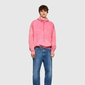 Sweat-shirt à capuche pour homme en coton molletonné délavé style vintage - Product Image 6