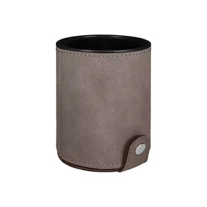 Caja de Almacenamiento Redonda de Cuero para Dados, Diseño Minimalista, Duradera, para Adultos - Product Image 3