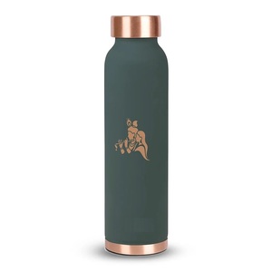 กระติกน้ำร้อนลายช้างศิลปะโบราณ ฝาทองแดง พกพาสะดวก - Product Image 2