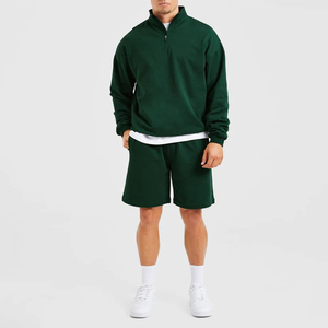 Sudaderas de Forro Polar con Cremallera de Cuarto para Hombre, Personalizables con Logotipo, Venta al por Mayor, Ajuste Oversize, Color Liso, Casual, Manga Larga, Cuello Alto, Tejido de Punto - Product Image 4
