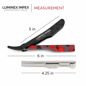 Navaja de Afeitar Recta Vintage Luminex Impex con Mango de Concha de Abulón y Acero al Carbono, Lista para Usar en Barberías y Salones - Product Image 2