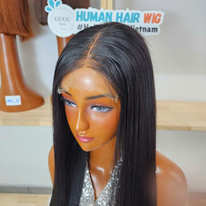 Nueva y hermosa peluca de cabello humano vietnamita de 20 pulgadas con cierre 5x5, liso y sedoso, densidad 180, 100% en color. - Product Image 3