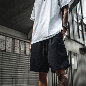100% Fleece Cotton <b>Shorts</b> <b>Men's</b> High Drawstring Waist <b>Sweat</b> <b>Shorts</b> <b>Men</b> Street Winter Fleece <b>Sweat</b> <b>Shorts</b> <b>Men's</b> - Product Image 3