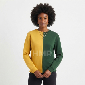 HMR <b>Acrylic</b> Custom Logo Sisterhood Sorority Two Tone Color <b>Block</b> Knitted Crew Neck Cardigan Full Sleeve Casual - Product Image 1