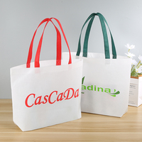 Sacs de courses écologiques réutilisables en non-tissé, surdimensionnés, personnalisés avec logo imprimé, thermosoudés, de qualité supérieure, pour la promotion en gros