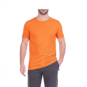 T-shirt col rond en coton 100% tissé, couleurs unies, coupe classique, respirant, qualité supérieure, avec logo et étiquettes personnalisés - Product Image 5