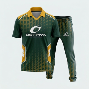 Conjunto de Uniforme de Cricket para Hombre Ostriya, Jersey de Manga Corta y Pantalones con Estampado Sublimado, 100% Poliéster, Absorbe la Humedad, Corte Atlético - Product Image 4