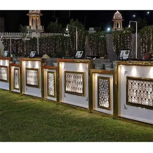 Mostrador y Exhibidor de Comida con Luces LED para Bodas, Recién Lanzado, Compre un Buffet para Bodas en Acero Inoxidable, Exhibidor de Comida con Luces LED para Bodas en EE. UU. - Product Image 1