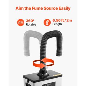 Estrattore di Fumi di Saldatura Aggiornato con Filtrazione a 4 Stadi, 510 M3/h di Forte Aspirazione, 10 Velocità, Controllo Remoto, Accessori per Saldatura - Product Image 5