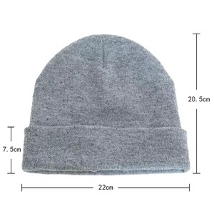 Multicolor High Quality <b>Plain</b> Winter Beanie <b>Caps</b> Custom Embroidery Logo Knitted Sports Beanie <b>Cap</b> for Men Women Reasonable Price - Product Image 6