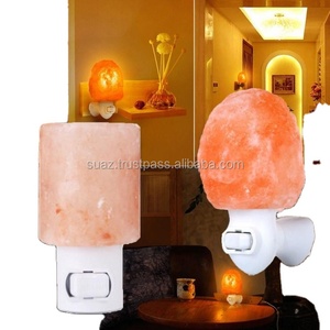 Mini lampe de veilleuse au sel de l'Himalaya de forme naturelle sculptée à la main, veilleuse au sel de l'Himalaya en forme de boule purifiante d'air - Product Image 2