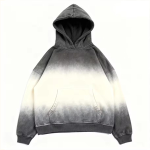 Sweat à capuche OEM en coton épais délavé à l'acide – Sweat-shirt streetwear personnalisé teint en pigment, approvisionnement en gros - Product Image 2