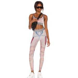 Leggings de Compresión Elásticos de Poliéster/Spandex para Mujer, Estampados, Antibacterianos, Ecológicos, Ropa Deportiva Informal para Gimnasio/Yoga - Product Image 4