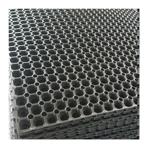Tapis creux en caoutchouc épais antidérapant, style uni, tufté, taille personnalisée, lavable, OEM, export pour ateliers, centres commerciaux, hôtels, extérieur - Product Image 1