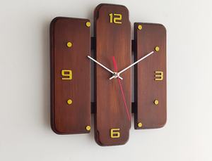 Personalized Wooden <b>Wall</b> <b>Clock</b> – Silent Quartz Rustic Minimalist Home <b>Decor</b> - Product Image 1