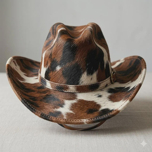 Genuine Leather <b>Western</b> Style Manufacturer Fashion Cowgirl <b>Hat</b> Premium Felt Wide Brim Wholesale Supplier Handmade Cowgirl <b>Hat</b> - Product Image 2