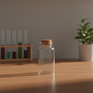 Bottiglia in vetro ILAN con tappo in sughero 30mm x 60mm 25ml per conservazione - Product Image 3