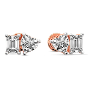 Nuevos pendientes de diamantes de laboratorio con corte clásico Gold Divine Double Flame (1 Ct.) Tw. Joyería de calidad VS1, VVS1 para mujeres y niñas - Product Image 6