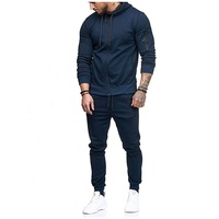 Chándal deportivo de manga larga para hombre, conjunto de sudadera y pantalones de chándal para correr en invierno, ropa de abrigo