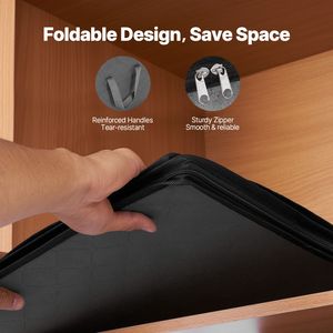 Contenitore Organizer Pieghevole Grande da 60L in Tessuto Intrecciato con 6 Scomparti e Maniglie - Product Image 3